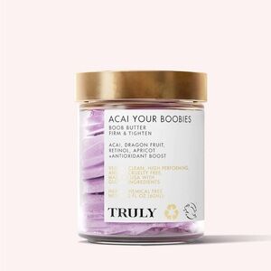 TRULY Acai Your Boobies Butter
Hydrating + Sculpting Boob Butter